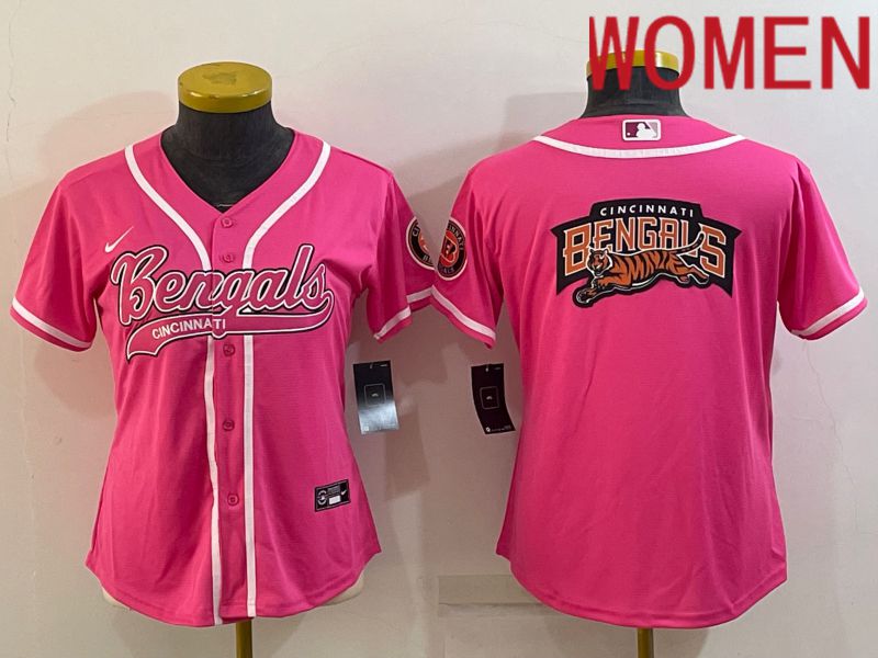 Women Cincinnati Bengals Blank Pink 2022 Nike Co branded NFL Jersey